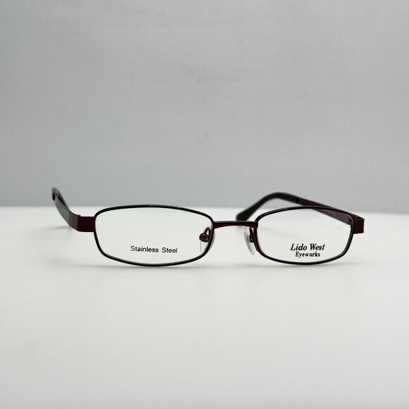 Lido West Eyeglasses Eye Glasses Frames Lake Burgundy Youth 46-17-135 - Picture 1 of 6
